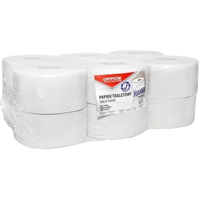 OFFICER PRODUCTS OFFICE PRODUCTS Jumbo Papel higiénico reciclado (1 capa, 120 m, 12 unidades), color blanco OFFICER PRODUCTS OFFICE PRODUCTS Jumbo Papel higiénico reciclado (1 capa, 120 m, 12 unidades), color blanco