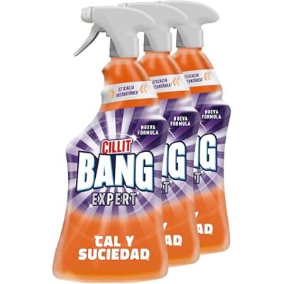 Cillit Bang Cal y Suciedad, potente limpiador baño, cocina, formato spray 750 mL Pack de 3 Cillit Bang Cal y Suciedad, potente limpiador baño, cocina, formato spray 750 mL Pack de 3