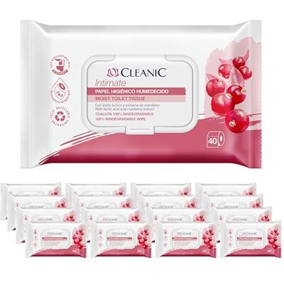 Cleanic Intimate Papel Higiénico Húmedo desechable combina papel húmedo y toallitas. Limpia la zona íntima con extracto de arándano y prebiótico. 640 unidades (16x40) Cleanic Intimate Papel Higiénico Húmedo desechable combina papel húmedo y toallitas. Limpia la zona íntima con extracto de arándano y prebiótico. 640 unidades (16x40)