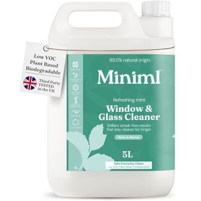 Miniml Limpiador de ventanas y cristales, 5 l, recambio menta Miniml Limpiador de ventanas y cristales, 5 l, recambio menta