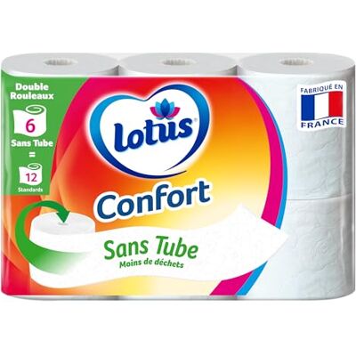 Lotus Papel higiénico CONFORT sin tubo 6=12 rollos Lotus Papel higiénico CONFORT sin tubo 6=12 rollos