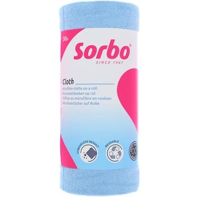 Sorbo Toallitas de Microfibra en Rollo, 30 toallitas, extraíbles y Reutilizables, para Limpieza sin Rayas ni Grasas, se Pueden Usar en seco y húmedo, se Pueden Usar sin detergentes Sorbo Toallitas de Microfibra en Rollo, 30 toallitas, extraíbles y Reutilizables, para Limpieza sin Rayas ni Grasas, se Pueden Usar en seco y húmedo, se Pueden Usar sin detergentes