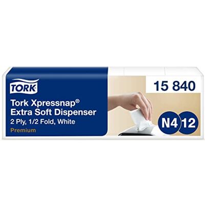 Tork Xpressnap Servilleta extrasuave/Recambios para el sistema N4 servilletero/Blanco, 8 x 500 Servilletas Tork Xpressnap Servilleta extrasuave/Recambios para el sistema N4 servilletero/Blanco, 8 x 500 Servilletas