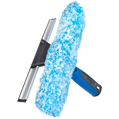 Unger Rasqueta y Estropajo Profesional 2 en 1, Herramienta de Limpieza de Ventanas de 10 Pulgadas, Suministros de Limpieza, escobilla para Limpieza de Ventanas, Uso Comercial y residencial, Funda de Unger Rasqueta y Estropajo Profesional 2 en 1, Herramienta de Limpieza de Ventanas de 10 Pulgadas, Suministros de Limpieza, escobilla para Limpieza de Ventanas, Uso Comercial y residencial, Funda de
