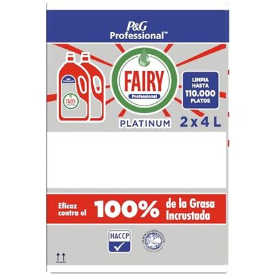 Fairy - Professional Platinum - 2 x 4L - Lavavajillas líquido Fairy - Professional Platinum - 2 x 4L - Lavavajillas líquido