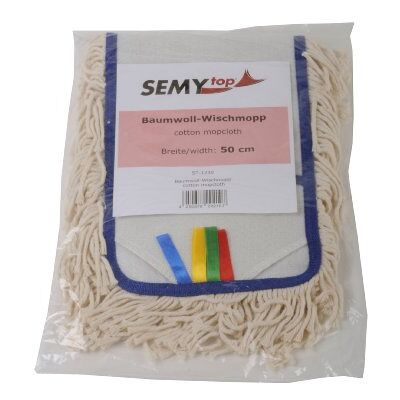 Semy Top Juego de 5 mopas, 50 cm, algodón, color blanco Semy Top Juego de 5 mopas, 50 cm, algodón, color blanco