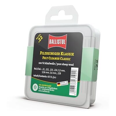 Ballistol Limpiador de Fieltro clásico para Rifle Kal 22, 60 Unidades Ballistol Limpiador de Fieltro clásico para Rifle Kal 22, 60 Unidades