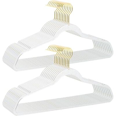 VSV stoage Perchas Transparentes de 16 Pulgadas, Paquete de 20 Perchas de plástico para Armario de Adultos, Ganchos de Ropa duraderos con Gancho Giratorio, Hombros con Muescas y Colgador de lavandería Ultrafino VSV stoage Perchas Transparentes de 16 Pulgadas, Paquete de 20 Perchas de plástico para Armario de Adultos, Ganchos de Ropa duraderos con Gancho Giratorio, Hombros con Muescas y Colgador de lavandería Ultrafino