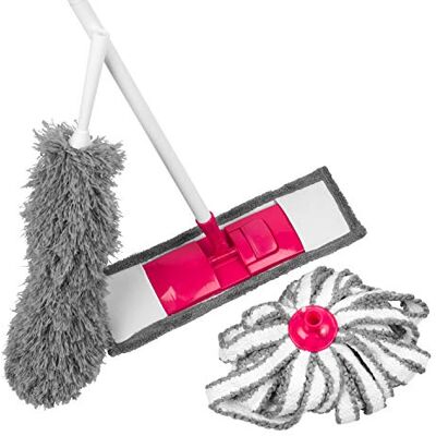Kleeneze Juego de Limpieza de 4 Piezas, Gris/Rosa Kleeneze Juego de Limpieza de 4 Piezas, Gris/Rosa