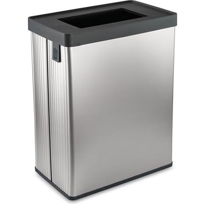 Curver Verto Cubo de reciclaje de 54 L, 43,5x 26,5x 54,7cm, compartimentos duales, tapa de reciclaje, fácil clasificación, diseño elegante, color plata perlada Curver Verto Cubo de reciclaje de 54 L, 43,5x 26,5x 54,7cm, compartimentos duales, tapa de reciclaje, fácil clasificación, diseño elegante, color plata perlada