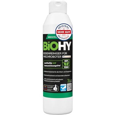 BIOHY Limpiador de suelos para todos los robots con aroma a naranja (250 ml) Detergente concentrado para todos los robots limpiadores y aspiradores con función húmeda Sin espuma y sin rayas Para BIOHY Limpiador de suelos para todos los robots con aroma a naranja (250 ml) Detergente concentrado para todos los robots limpiadores y aspiradores con función húmeda Sin espuma y sin rayas Para