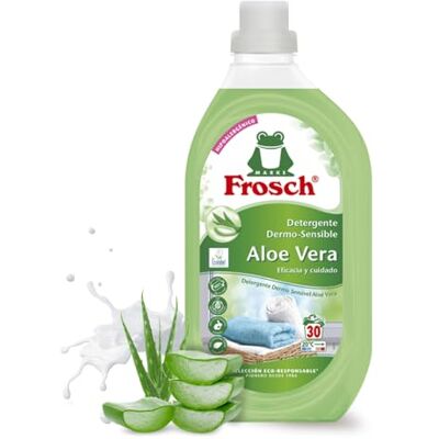 Frosch Detergente Líquido Concentrado Ecológico Aloe Vera para Lavadora, Ropa Limpia e Impecable en el Lavado, Apto para Todo Tipo de Tejidos menos Lana y Seda 1.5 L Frosch Detergente Líquido Concentrado Ecológico Aloe Vera para Lavadora, Ropa Limpia e Impecable en el Lavado, Apto para Todo Tipo de Tejidos menos Lana y Seda 1.5 L