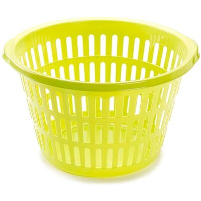AC Cesta para la Ropa Redonda Pongotodo de plástico Cesta Colada Redonda Ideal para el almenamiento y organizión de la ropa Ø 45 x 28 cm Color Verde AC Cesta para la Ropa Redonda Pongotodo de plástico Cesta Colada Redonda Ideal para el almenamiento y organizión de la ropa Ø 45 x 28 cm Color Verde