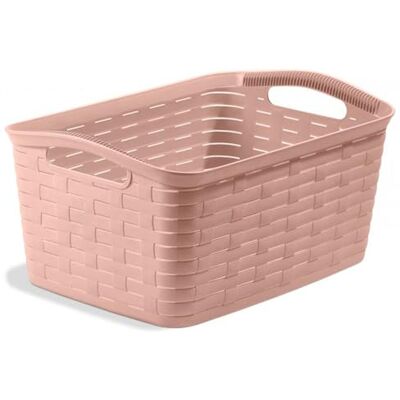 AC Cesta de plástico con Asas Modelo Bamboo Colada, almenamiento y organizión de la ropa 35 Litros 54,5 x 36 x 25,5 cm Rosa Pastel AC Cesta de plástico con Asas Modelo Bamboo Colada, almenamiento y organizión de la ropa 35 Litros 54,5 x 36 x 25,5 cm Rosa Pastel