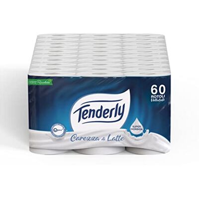 Tenderly Papel higiénico Carezza de Leche 60 rollos Tenderly Papel higiénico Carezza de Leche 60 rollos