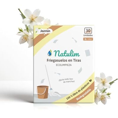 Natulim Fregasuelos en Tiras Ecológico (30 usos) Fregasuelos Eco, Limpiapisos, Limpiador de Suelos Eco, Made in Spain Limpia sin Ensuciar el Planeta (Fragancia Jazmín) Natulim Fregasuelos en Tiras Ecológico (30 usos) Fregasuelos Eco, Limpiapisos, Limpiador de Suelos Eco, Made in Spain Limpia sin Ensuciar el Planeta (Fragancia Jazmín)