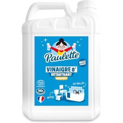 Paulette – Vinagre Ménager Limón – Descalcificador Multi-Surfaces Ecocert – Fabricado en Francia – 5 L Paulette – Vinagre Ménager Limón – Descalcificador Multi-Surfaces Ecocert – Fabricado en Francia – 5 L