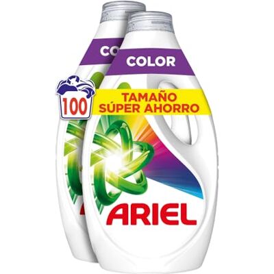 Ariel Detergente Lavadora Liquido 100 Lavados, Color, Jabon Extra Cuidado del Color, Limpieza Mejorada con la Tecnologia de limpieza en Ciclos Frios Ariel Detergente Lavadora Liquido 100 Lavados, Color, Jabon Extra Cuidado del Color, Limpieza Mejorada con la Tecnologia de limpieza en Ciclos Frios