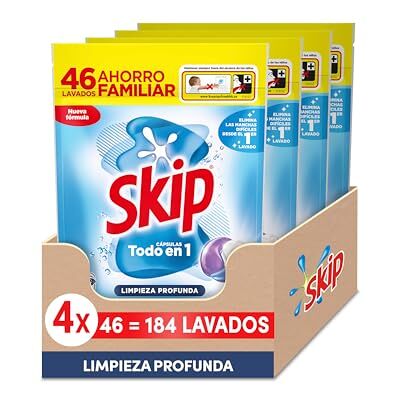 Skip Detergente en Cápsulas Limpieza profunda, 4 x 46 lavados Skip Detergente en Cápsulas Limpieza profunda, 4 x 46 lavados