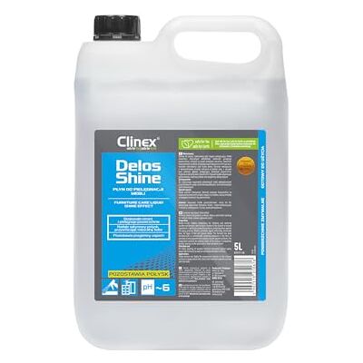 Clinex nanochem CLINEX Delos Shine, Líquido limpiador y cuidado de muebles, deja brillo, 5l Clinex nanochem CLINEX Delos Shine, Líquido limpiador y cuidado de muebles, deja brillo, 5l