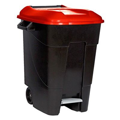 Tayg Eco Contenedor de Residuos Eco con Pedal, color Rojo, 100 L Tayg Eco Contenedor de Residuos Eco con Pedal, color Rojo, 100 L