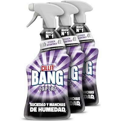 Cillit Bang Manchas de Humedad y Suciedad, potente limpiador juntas negras, baño, cocina, Pack de 3 x 750 ml, total 2.25 L, El embalaje puede variar Cillit Bang Manchas de Humedad y Suciedad, potente limpiador juntas negras, baño, cocina, Pack de 3 x 750 ml, total 2.25 L, El embalaje puede variar