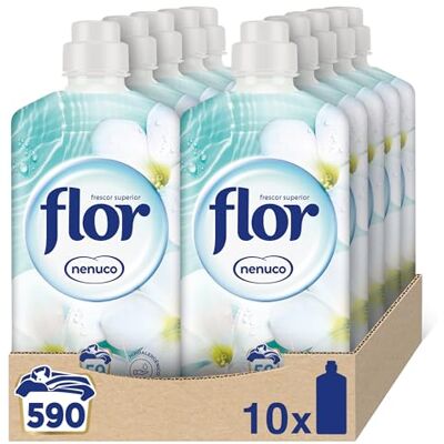 Flor Suavizante para la ropa concentrado, aroma nenuco Pack de 10, hasta 530 dosis Flor Suavizante para la ropa concentrado, aroma nenuco Pack de 10, hasta 530 dosis