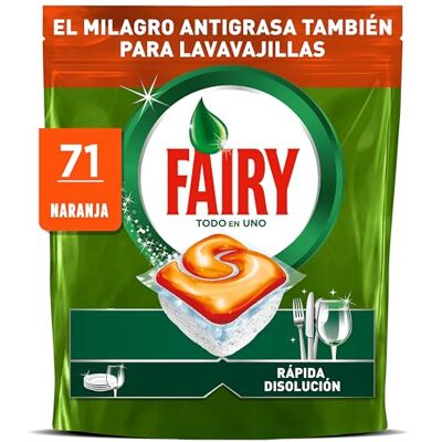 FAIRY Original Todo En Uno Naranja Cápsulas De Lavavajillas, 71 Cápsulas, Efectivas Incluso En La Grasa Reseca FAIRY Original Todo En Uno Naranja Cápsulas De Lavavajillas, 71 Cápsulas, Efectivas Incluso En La Grasa Reseca