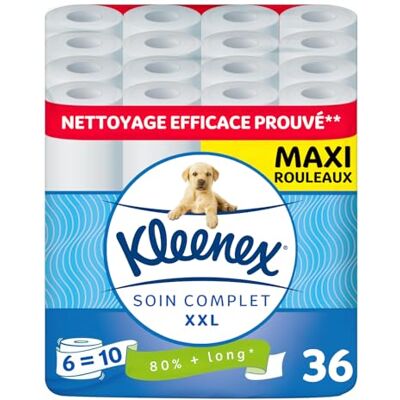 Kleenex Papel higiénico de cuidado completo, XXL P6 (x6) Kleenex Papel higiénico de cuidado completo, XXL P6 (x6)