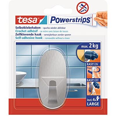 tesa Powerstrips Hook L metal oval tesa Powerstrips Hook L metal oval