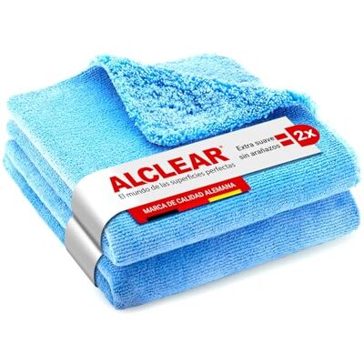 ALCLEAR Paño de Doble Faz para Limpiar la Pintura del Coche, 40 x 40 cm, Azul ALCLEAR Paño de Doble Faz para Limpiar la Pintura del Coche, 40 x 40 cm, Azul