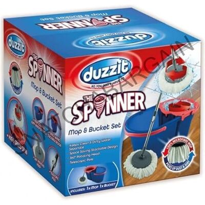 Avilia Kit de Limpieza eficaz para Suelos y Superficies – Juego de fregona y Cubo con Sistema escurridor Avilia Kit de Limpieza eficaz para Suelos y Superficies – Juego de fregona y Cubo con Sistema escurridor