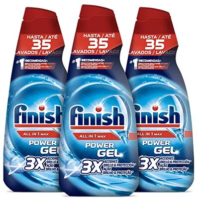 Finish All in 1 Max Power Gel, Detergente Gel para el Lavavajillas Regular 105 dosis (3x35 dosis) Finish All in 1 Max Power Gel, Detergente Gel para el Lavavajillas Regular 105 dosis (3x35 dosis)