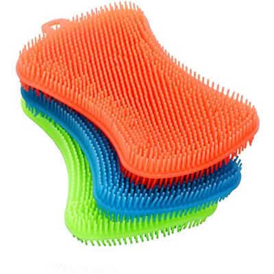 OstWony 3 esponjas de Silicona para Platos, esponjas de Silicona súper duraderas de Grado alimenticio, Esponja de Cocina, Multiusos y eficiente, Cepillo de Esponja de Cocina Delicado Especial OstWony 3 esponjas de Silicona para Platos, esponjas de Silicona súper duraderas de Grado alimenticio, Esponja de Cocina, Multiusos y eficiente, Cepillo de Esponja de Cocina Delicado Especial
