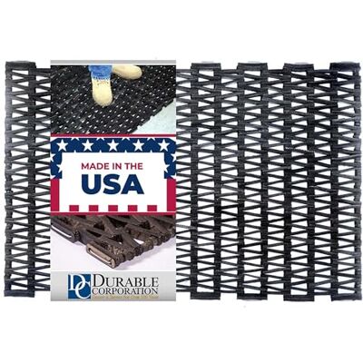 Durable Corporation- Durite Tapete de entrada reciclado para exteriores, tejido de espiga, 24 x 36 pulgadas, negro Durable Corporation- Durite Tapete de entrada reciclado para exteriores, tejido de espiga, 24 x 36 pulgadas, negro