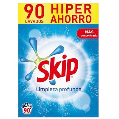 Skip detergente en polvo para la ropa, limpieza profunda 90 lavados Skip detergente en polvo para la ropa, limpieza profunda 90 lavados