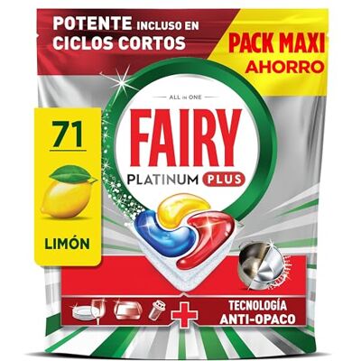 Fairy - Platinum Plus - Limón - 71 dosis - Dishwasher capsules Fairy - Platinum Plus - Limón - 71 dosis - Dishwasher capsules