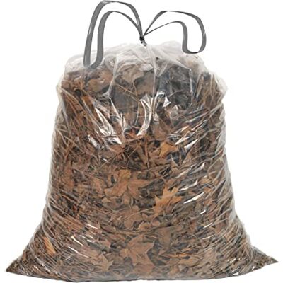ULTRASAC Aluf Plastics Bolsas de basura transparentes con cordón de 0.8 mil, 76.2 cm x 83.8 cm, paquete de 36 unidades, para el hogar, cocina, baño y oficina ULTRASAC Aluf Plastics Bolsas de basura transparentes con cordón de 0.8 mil, 76.2 cm x 83.8 cm, paquete de 36 unidades, para el hogar, cocina, baño y oficina