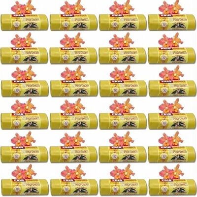 FRIO Aroma – 360 bolsas de basura perfumadas 30 L, 24x15 uds, amarillo Aroma Flores Tropicales 52x58 cm Bolsas resistentes pequeñas para cocina y reciclaje FRIO Aroma – 360 bolsas de basura perfumadas 30 L, 24x15 uds, amarillo Aroma Flores Tropicales 52x58 cm Bolsas resistentes pequeñas para cocina y reciclaje