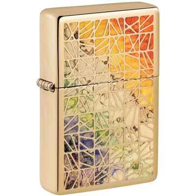 Zippo Sturmfeuerzeug Pattern, Vintage High Polish Brass, Fusion Nachfüllbar Wiederverwendbar Windfestes Design Geschenkbox Made in USA Zippo Sturmfeuerzeug Pattern, Vintage High Polish Brass, Fusion Nachfüllbar Wiederverwendbar Windfestes Design Geschenkbox Made in USA