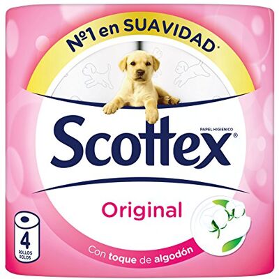 Scottex Papel Higiénico Pack de 4 rollos (Papel WC) Scottex Papel Higiénico Pack de 4 rollos (Papel WC)