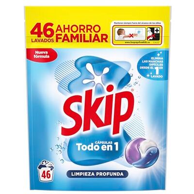 Skip Detergente en Cápsulas Limpieza profunda, 46 lavados Skip Detergente en Cápsulas Limpieza profunda, 46 lavados