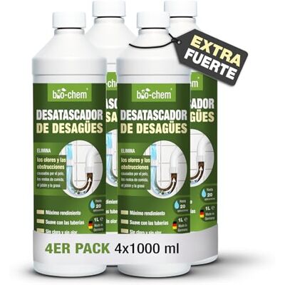 bio-chem CLEANTEC bio-chem Desatascador tuberias profesional líquido 4L bio-chem CLEANTEC bio-chem Desatascador tuberias profesional líquido 4L