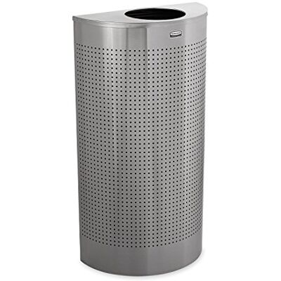 Rubbermaid Commercial Products Rubbermaid Commercial – Papelera, media caña, 12 L, plata, Rubbermaid Commercial Products Rubbermaid Commercial – Papelera, media caña, 12 L, plata,