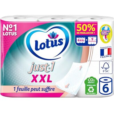 Lotus Solo 1 XXL 5 capas 6 = papel higiénico 9 rollos blanco Paquete de 3 Lotus Solo 1 XXL 5 capas 6 = papel higiénico 9 rollos blanco Paquete de 3
