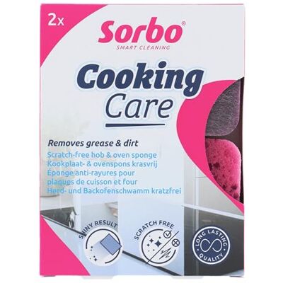 Sorbo Cooking Care Lana de Acero con infusión de jabón con Esponja para Estufa y Horno sin arañazos, Paquete de 2, jabón Natural, estropajos metálicos para Cocina y Cocina, Ideal para cocinas de Sorbo Cooking Care Lana de Acero con infusión de jabón con Esponja para Estufa y Horno sin arañazos, Paquete de 2, jabón Natural, estropajos metálicos para Cocina y Cocina, Ideal para cocinas de