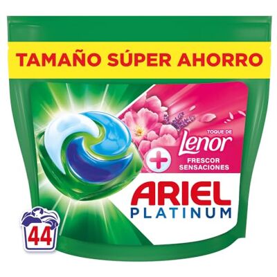 Ariel PODs Platinum, Detergente Líquido En Cápsulas Frescor Sensaciones Cápsulas, 44 Lavados Ariel PODs Platinum, Detergente Líquido En Cápsulas Frescor Sensaciones Cápsulas, 44 Lavados