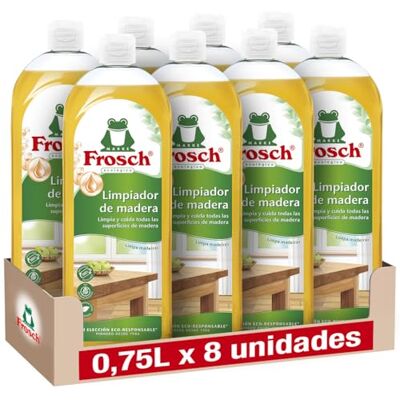 Frosch Limpiador Ecológico de Madera Pack 8x750ml Spray Limpieza y Mantenimiento Suelos y Superficies Madera Fórmula Pino y Naranja Elimina Manchas Difíciles Frosch Limpiador Ecológico de Madera Pack 8x750ml Spray Limpieza y Mantenimiento Suelos y Superficies Madera Fórmula Pino y Naranja Elimina Manchas Difíciles