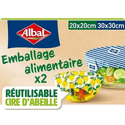 Albal Envoltorio de cera de abeja, 2 Tamaños, 2 Envoltorios Albal Envoltorio de cera de abeja, 2 Tamaños, 2 Envoltorios