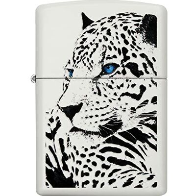 Zippo – Big Cat Design – Color Image – White Matte – Mechero de tormenta, Recargable, en Caja de Regalo Zippo – Big Cat Design – Color Image – White Matte – Mechero de tormenta, Recargable, en Caja de Regalo
